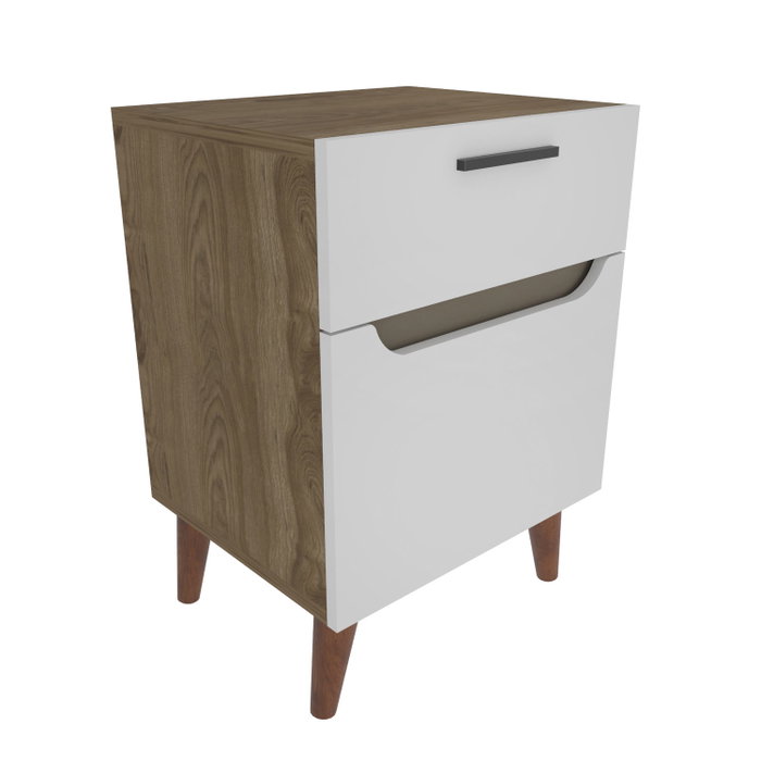 Hanah Home Losso Mesilla de Noche Blanco y Roble Hanah Home Losso Mesilla de Noche Blanco y Roble